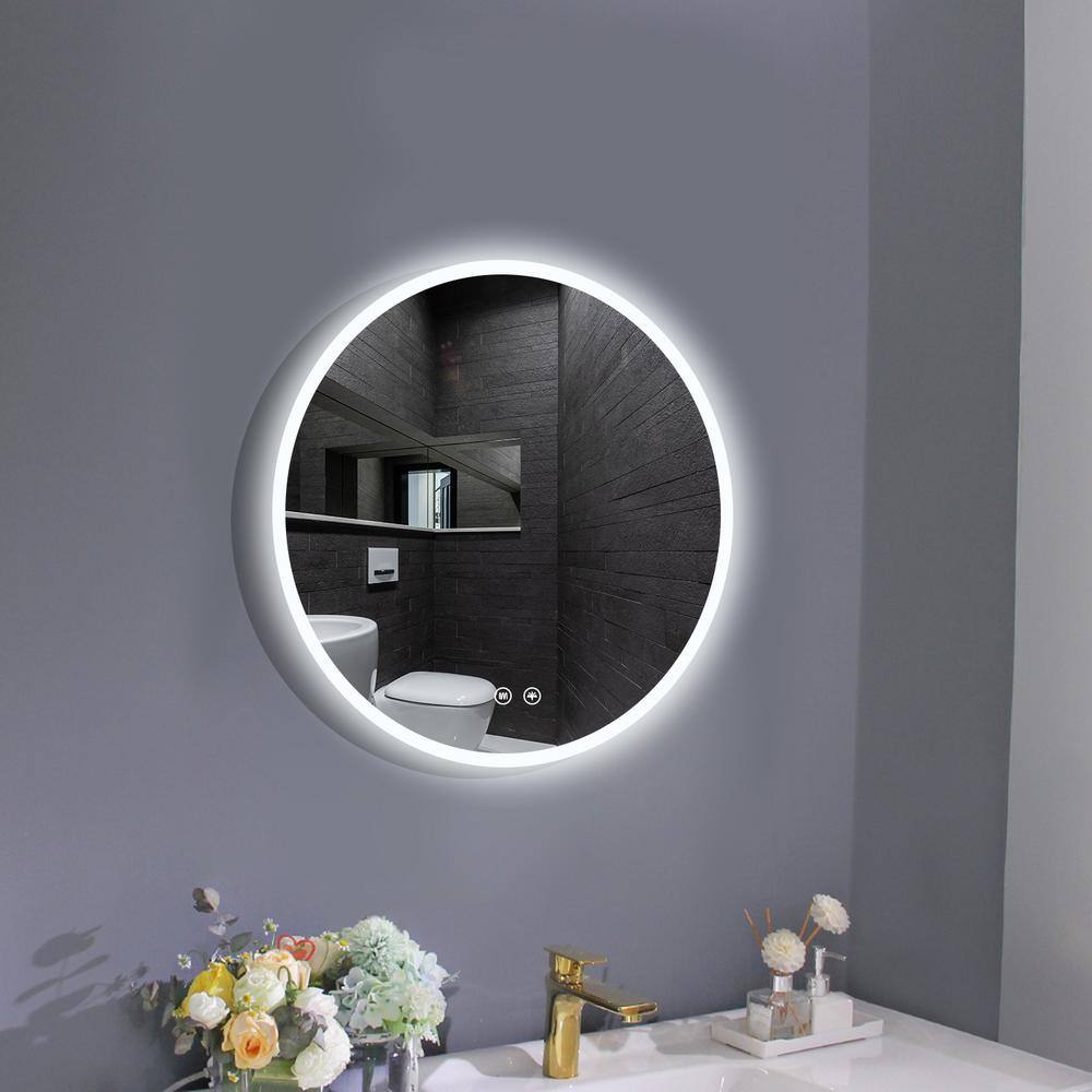 Bathroom LED Mirror Round Frameless 60cm