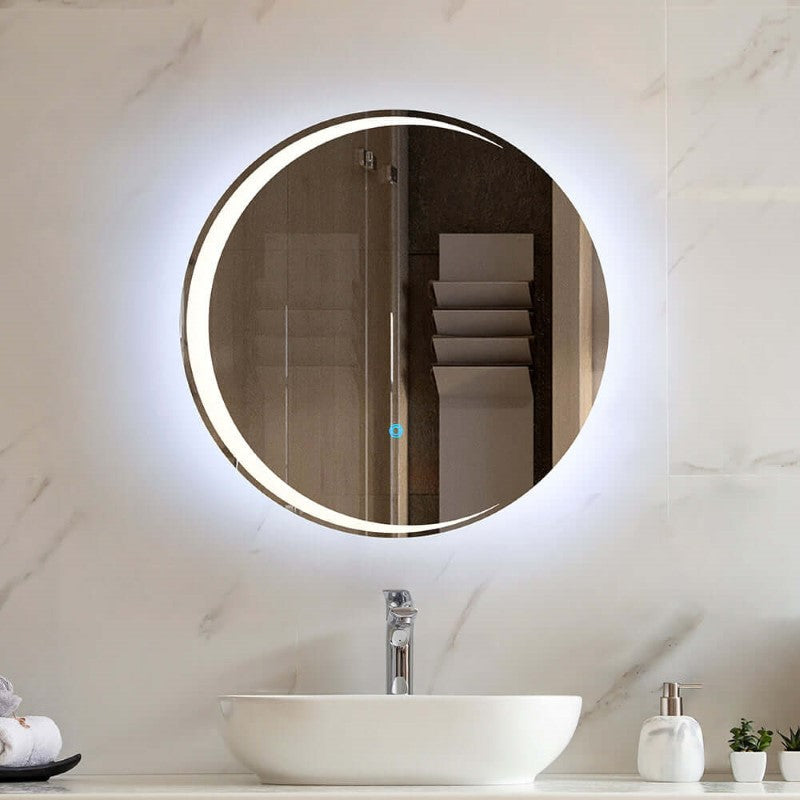 Bathroom LED Mirror Round Frameless 70CM