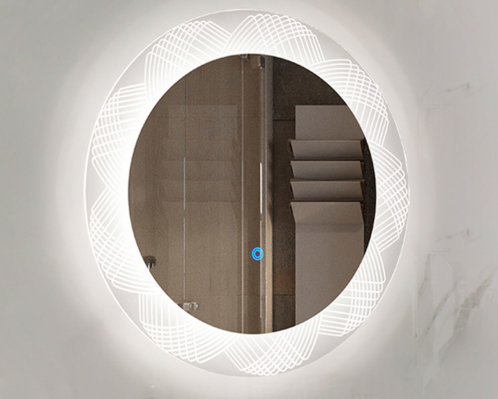 Bathroom LED Mirror Round Frameless 80CM