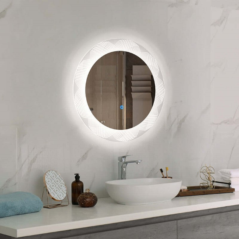 Bathroom LED Mirror Round Frameless 80CM