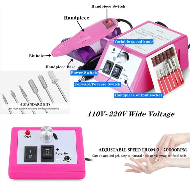 Nail Drill Kit Manicure 20000RPM Professional pedicure electric - The Shopsite