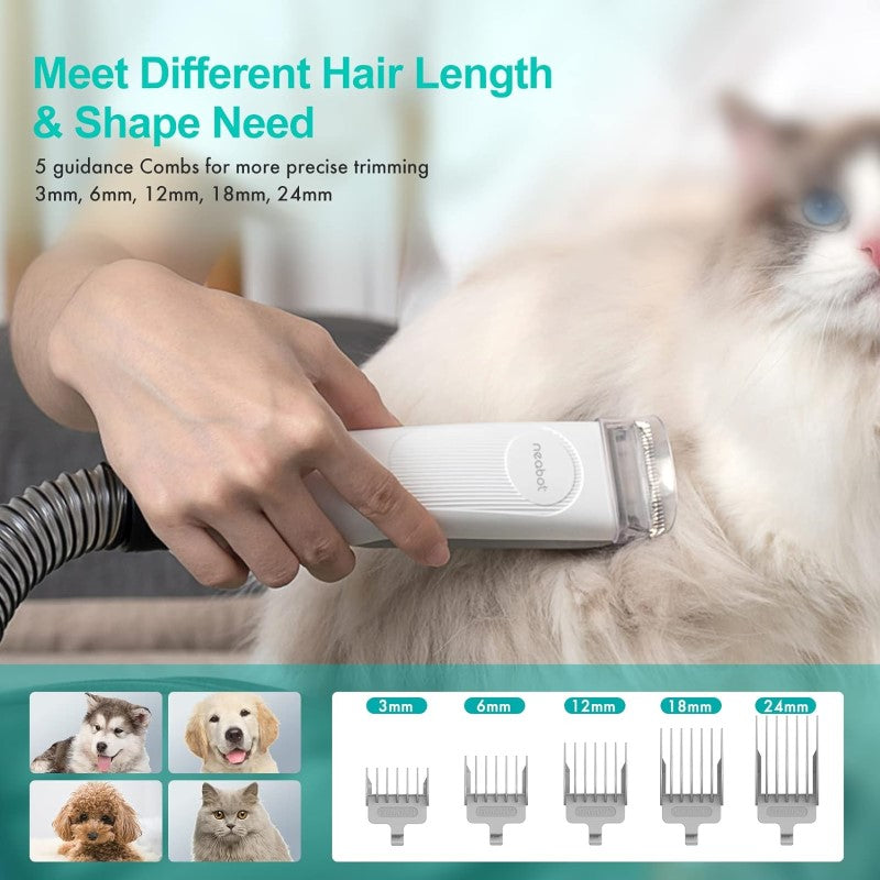 Neabot Professional Dog Cat Hair Clipper Pet Hair Grooming Kit 5 Proven Grooming Tools