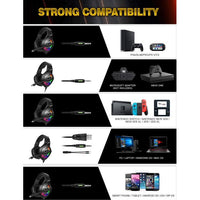 Thumbnail for RGB Gaming Headset for PC / PS4 / PS5 / XBOX - The Shopsite