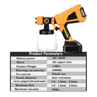 Thumbnail for Rechargeable Electric Paint Spray Gun