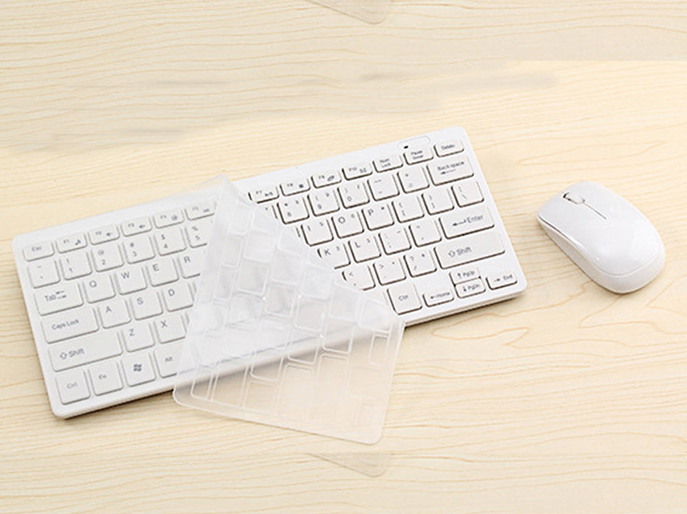 Wireless Keyboard Mouse 2.4GHz Slim White