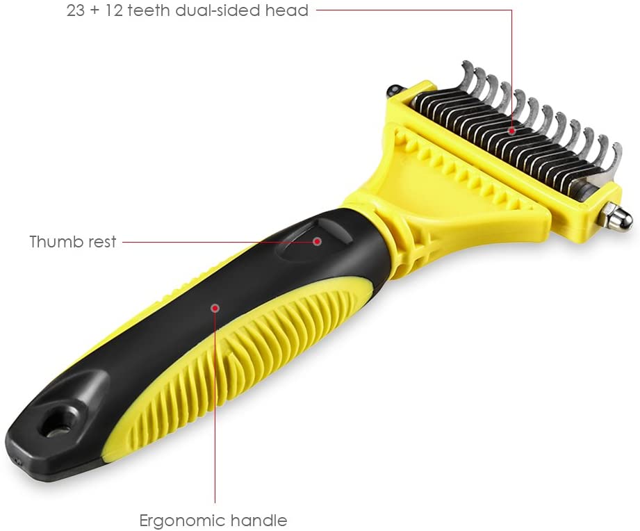 Pet Dematting Tool, Professional Dual-Sided Teeth Dematting