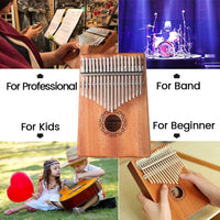 Thumbnail for Thumb Piano Kalimba 17 Keys with Portable Case