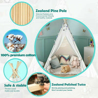 Thumbnail for Kids Teepee Play Tent White