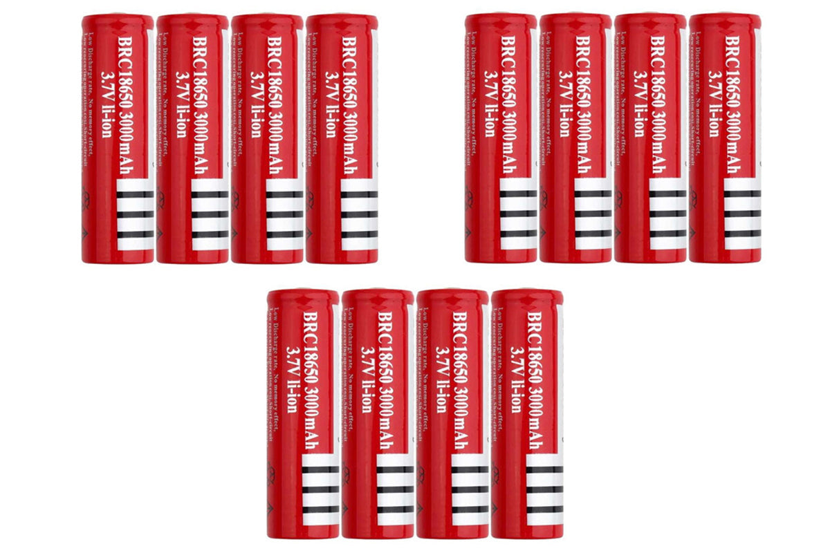 18650 Rechargeable Battery - 12PCS