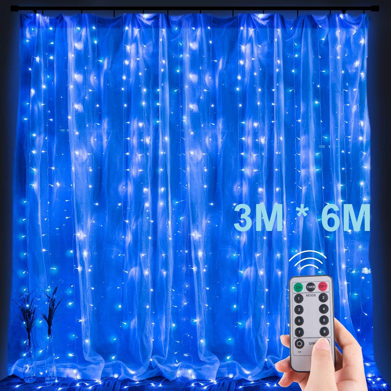 Curtain Lights 3X6M Blue