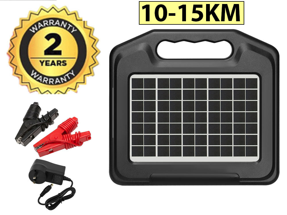 Solar Electric Fence Energiser Energizer 10-15KM