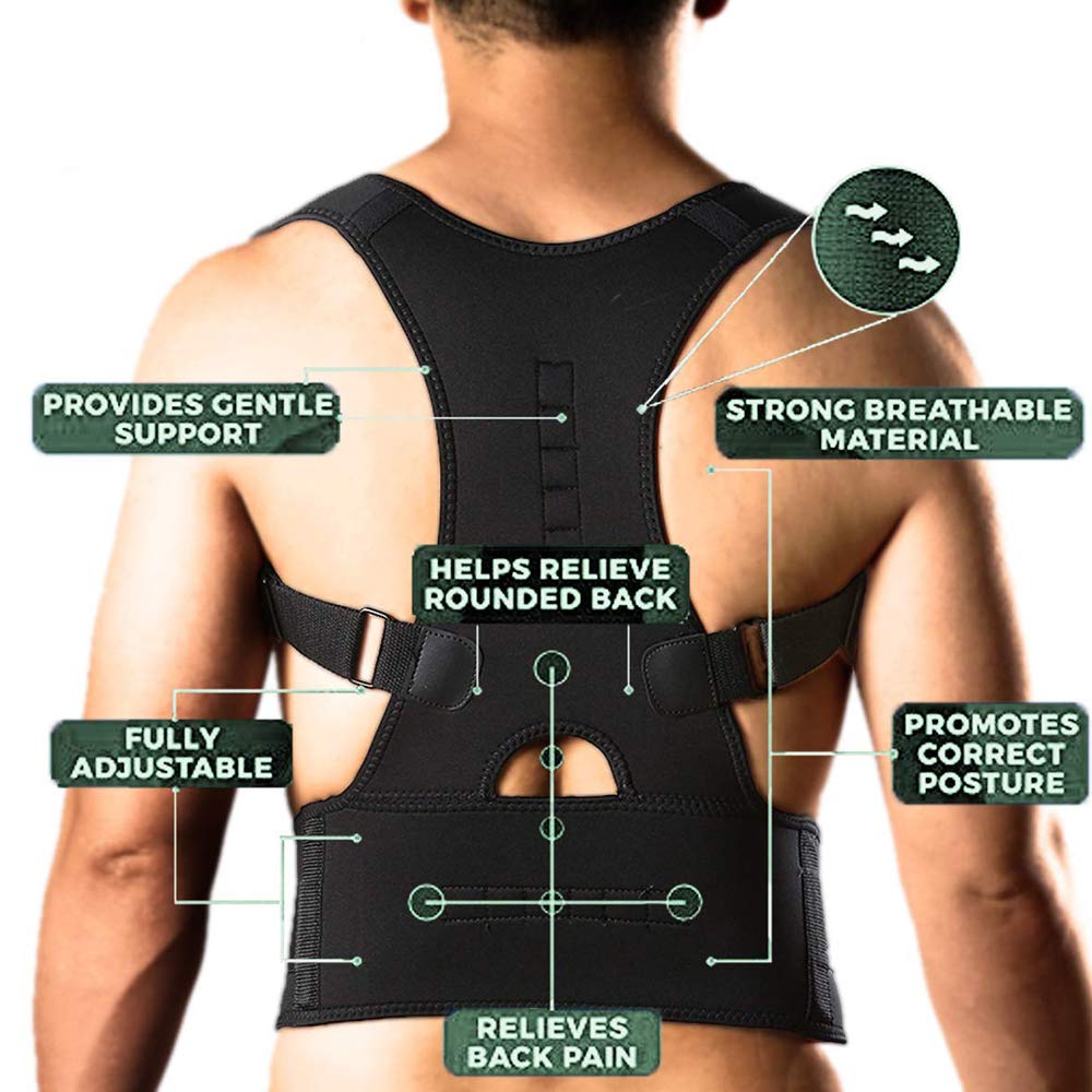 Posture Back Support Brace Belt Back Posture Corrector Lumbar Shoulder Support Brace Belt Men Women