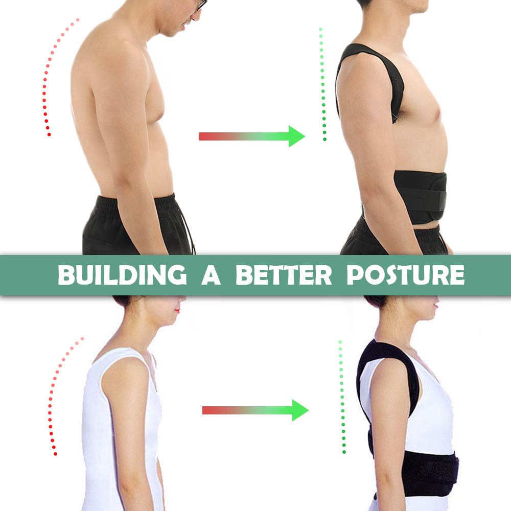 Posture Back Support Brace Belt Back Posture Corrector Lumbar Shoulder Support Brace Belt Men Women