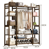 Thumbnail for Bamboo Wardrobe Clothes Rack Wardrobe Organiser