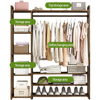 Thumbnail for Bamboo Wardrobe Clothes Rack Wardrobe Organiser