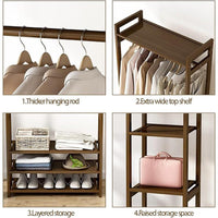 Thumbnail for Bamboo Wardrobe Clothes Rack Wardrobe Organiser