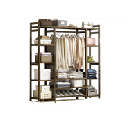 Thumbnail for Bamboo Wardrobe Clothes Rack Wardrobe Organiser