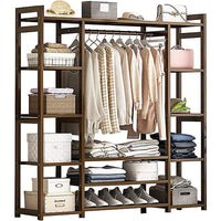 Thumbnail for Bamboo Wardrobe Clothes Rack Wardrobe Organiser