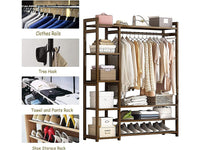 Thumbnail for Bamboo Wardrobe Clothes Rack