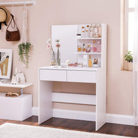 Thumbnail for VASAGLE Vanity Table w/ Mirror & 2 Drawers