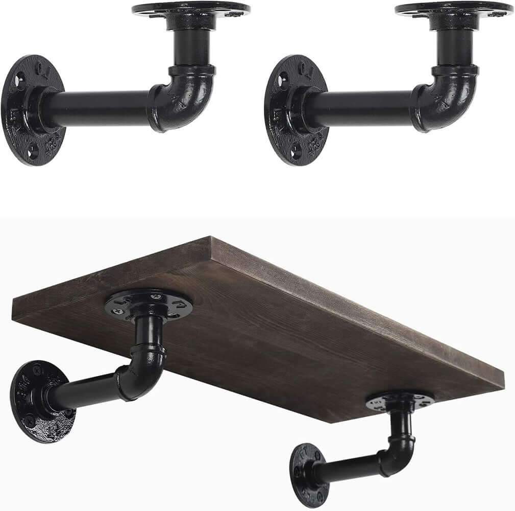 6 Pcs Industrial Rustic Shelf Brackets - The Shopsite