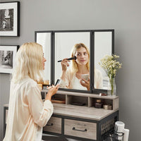 Thumbnail for VASAGLE Makeup Vanity with Stool Dressing Table