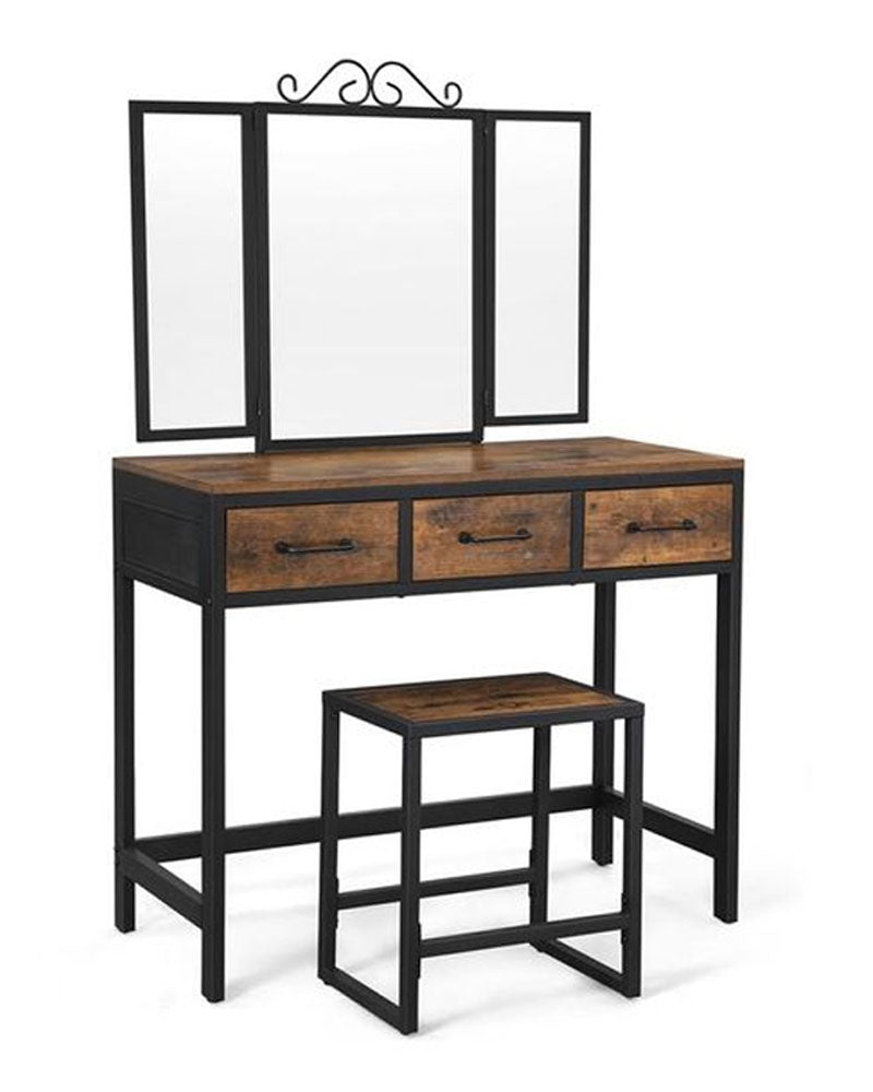 VASAGLE Makeup Vanity with Stool Dressing Table