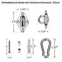 Thumbnail for Sun Shade Sail Hardware Kit