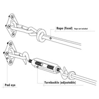 Thumbnail for Sun Shade Sail Hardware 24 Pcs Sun Shade Sail Fittings Kit - The Shopsite