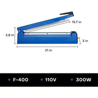 Thumbnail for 400mm 16 Inch Impulse Heat Sealer