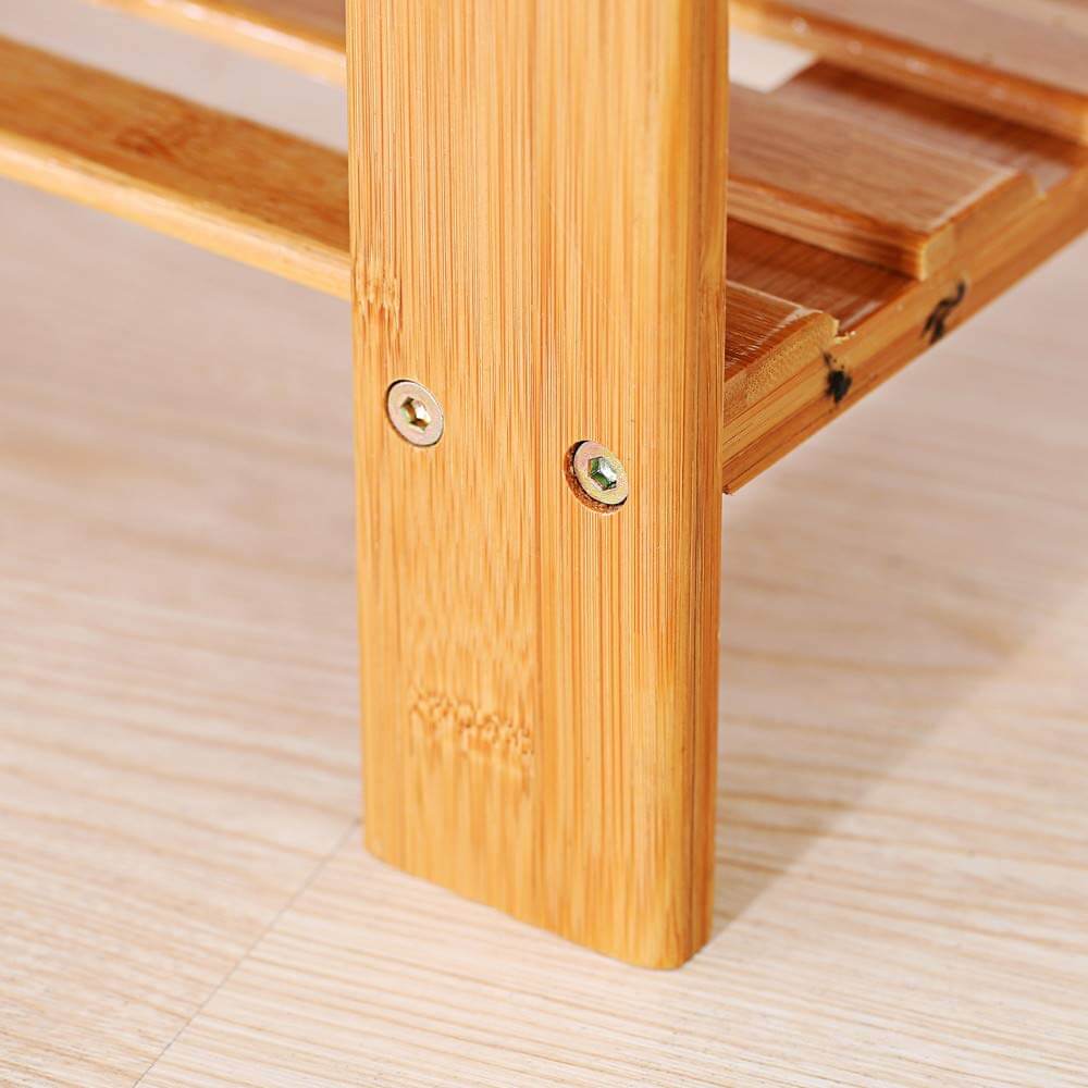 Bamboo Shoe Rack Bench 3-Tier - The Shopsite