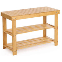 Thumbnail for Bamboo Shoe Rack Bench 3-Tier - The Shopsite