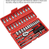 Thumbnail for Ratchet Wrench Socket Set 46Pcs