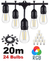 Thumbnail for Festoon Lights with 20M 24 bulbs RGB