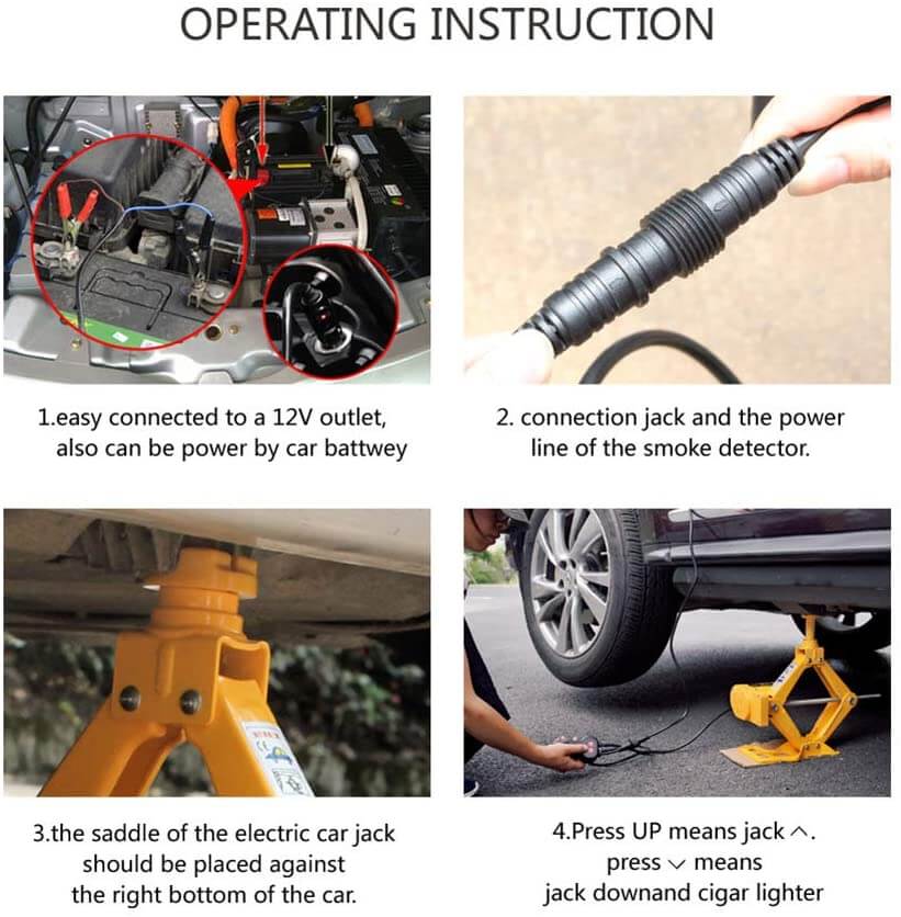 Electric Car Jack 3 Ton, 12V - The Shopsite