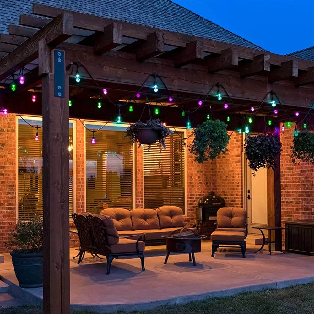 Festoon Lights with 20M 24 bulbs RGB