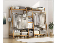 Thumbnail for Bamboo Wardrobe Clothes Rack Organizer