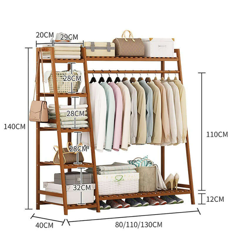 Bamboo Wardrobes Clothes Rack