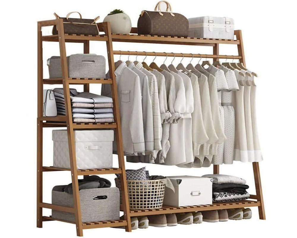 Bamboo Wardrobes Clothes Rack