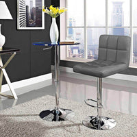 Thumbnail for Adjustable Swivel Armless Bar Stools With Pu Leather - The Shopsite