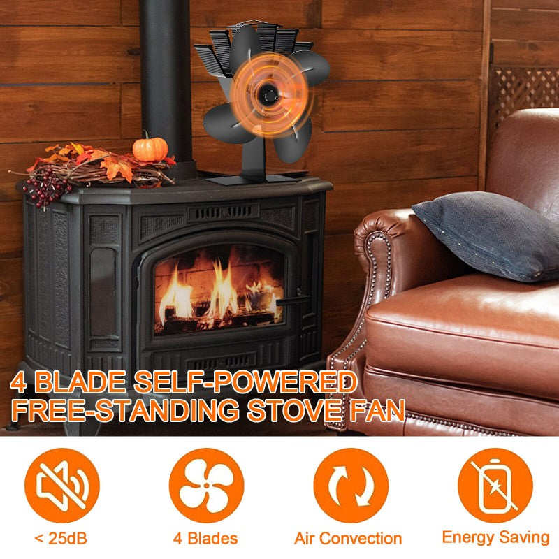 Wood Stove Fan - 4 Blades