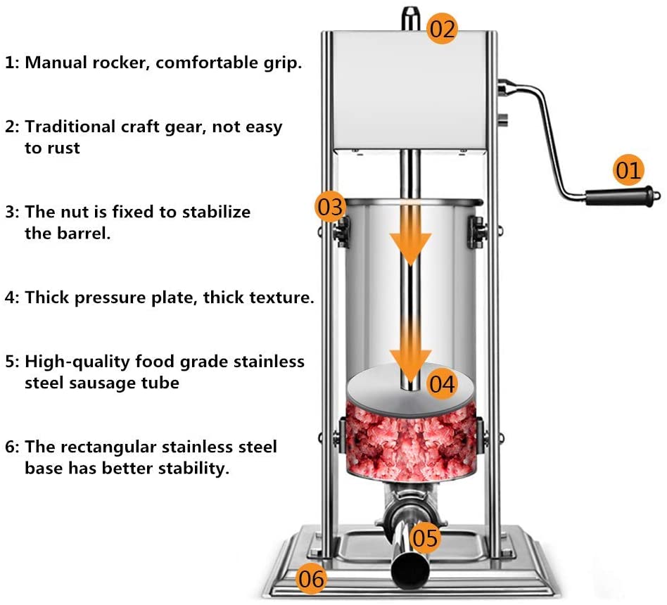 Sausage Maker Stuffer Filler 5L