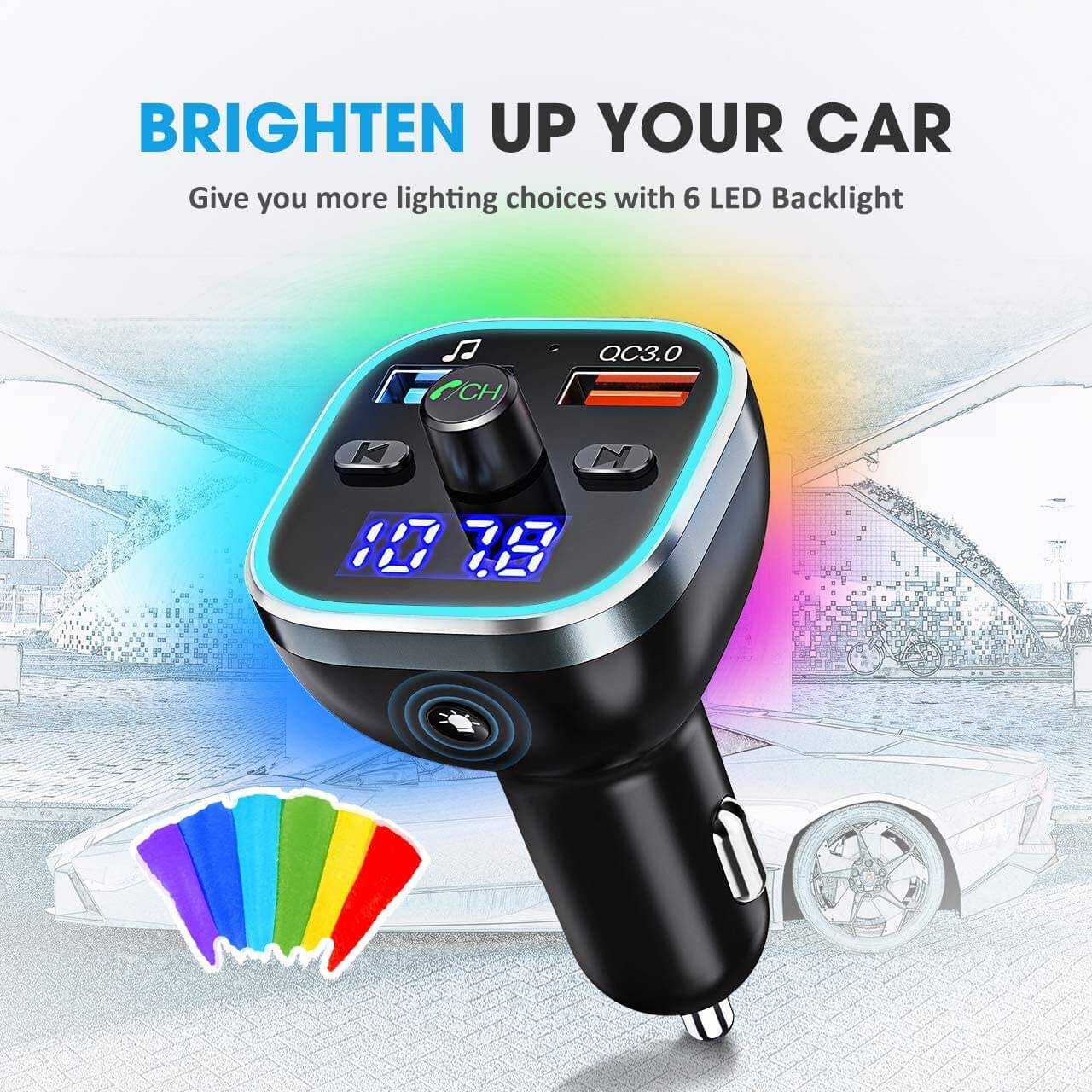 Car Bluetooth Receiver FM Transmitter BT 5.0 - The Shopsite