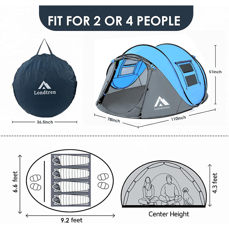 2-3 Person Pop Up Camping Tent