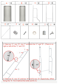 Thumbnail for Bathroom Shelves On The Toilet Toilet Shelf Toilet Rack