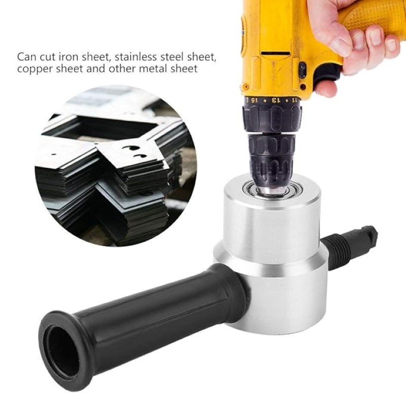 Adjustable Double Head Sheet Metal Nibbler Cutter Cutting Power Drill Attachment