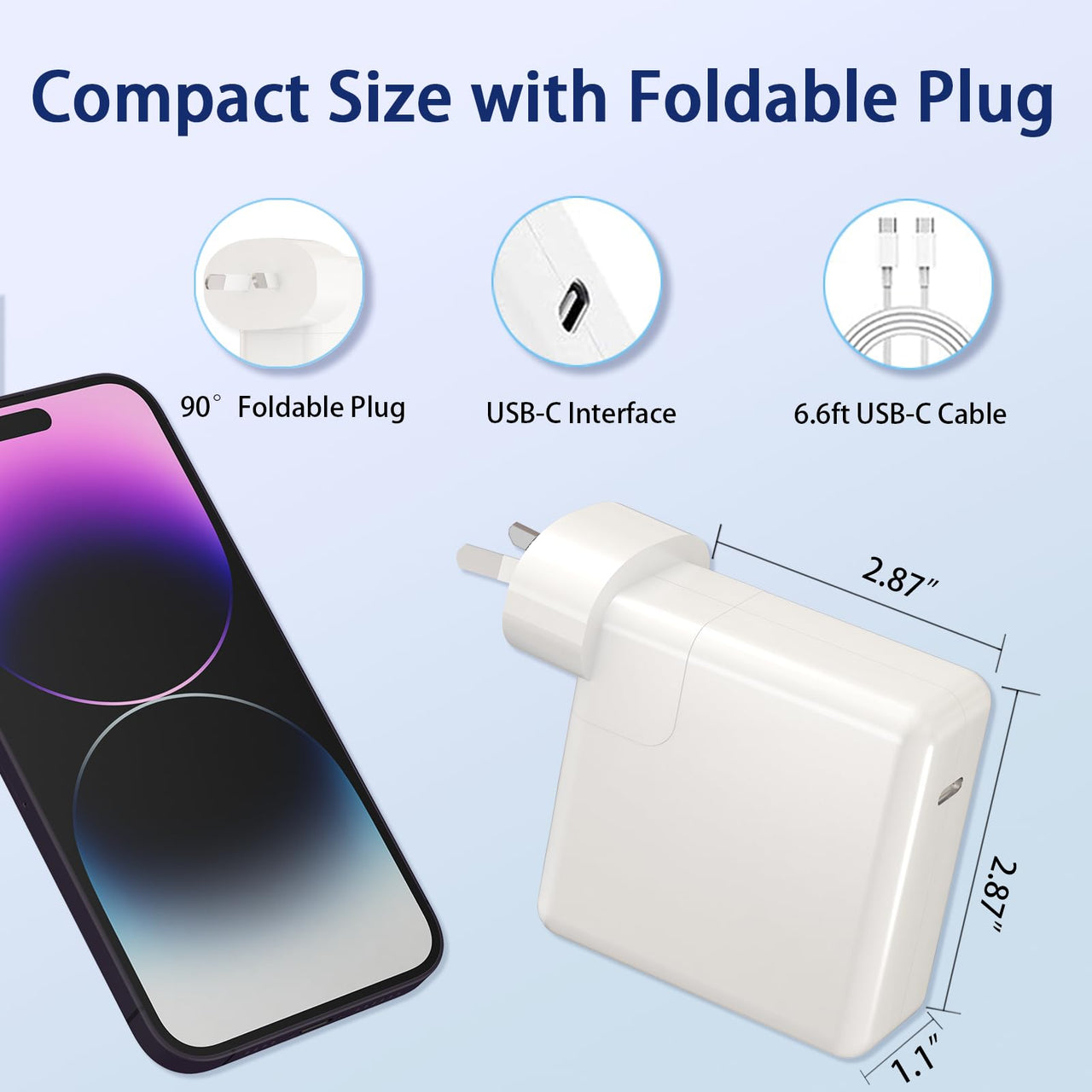 61W USB C Replacement MacBook Charger