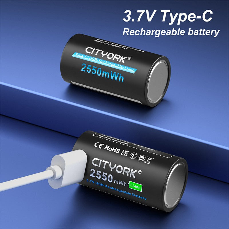 CR123A Rechargeable Battery Pack Type-C Cable