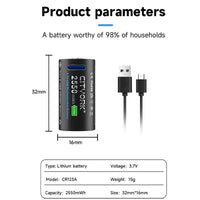 Thumbnail for CR123A Rechargeable Battery Pack Type-C Cable