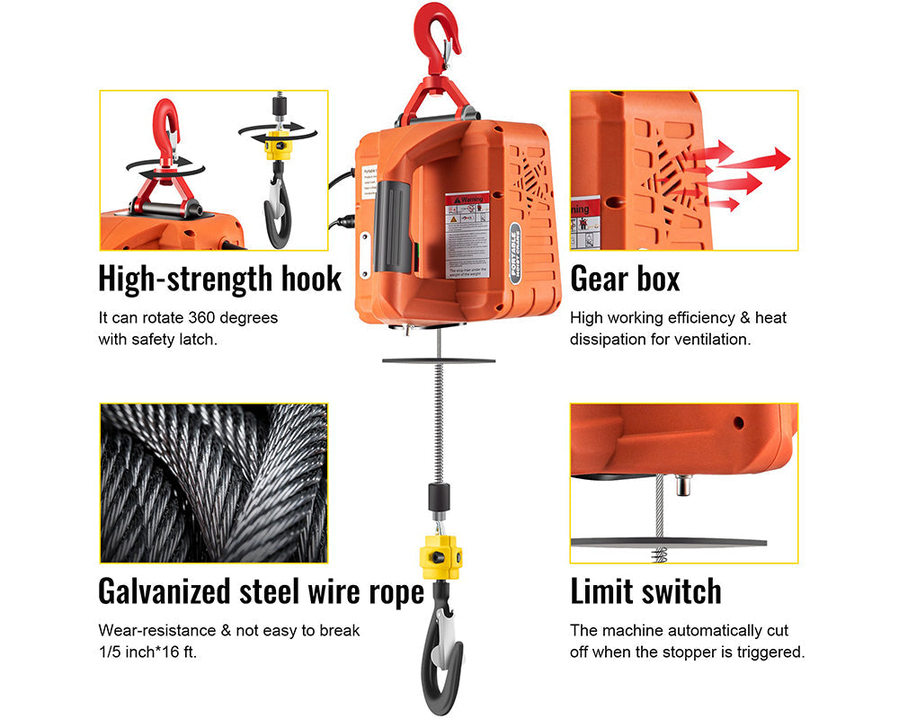 Wireless Hoist Winch 500KG